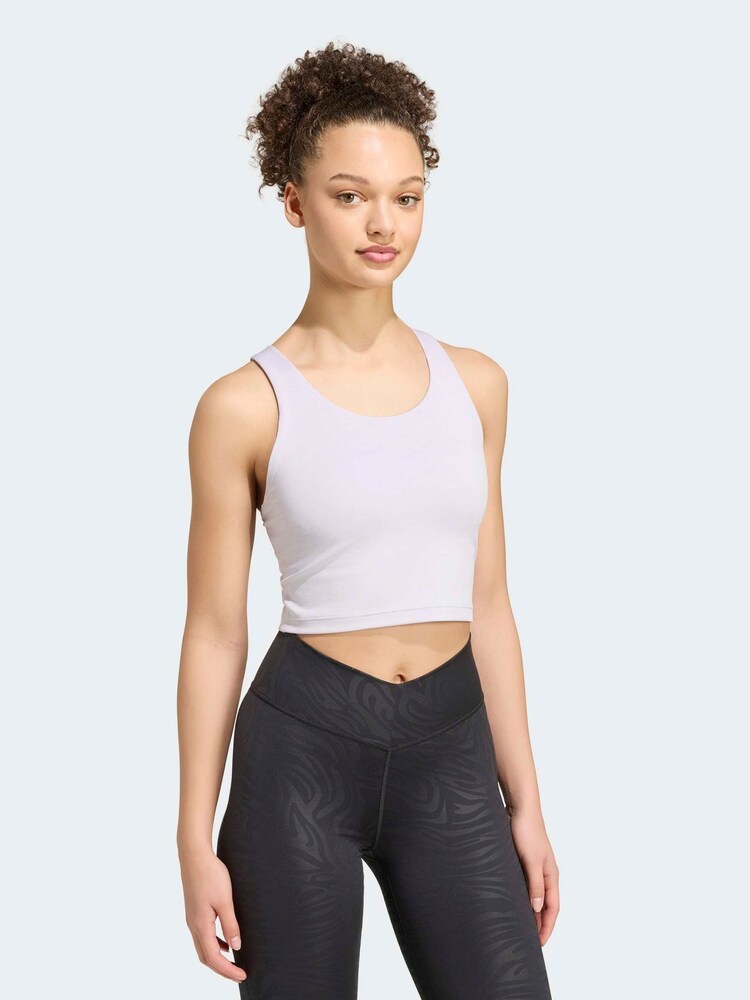 adidas Purple All Me Medium Support Bra Tank - Image 1 of 9