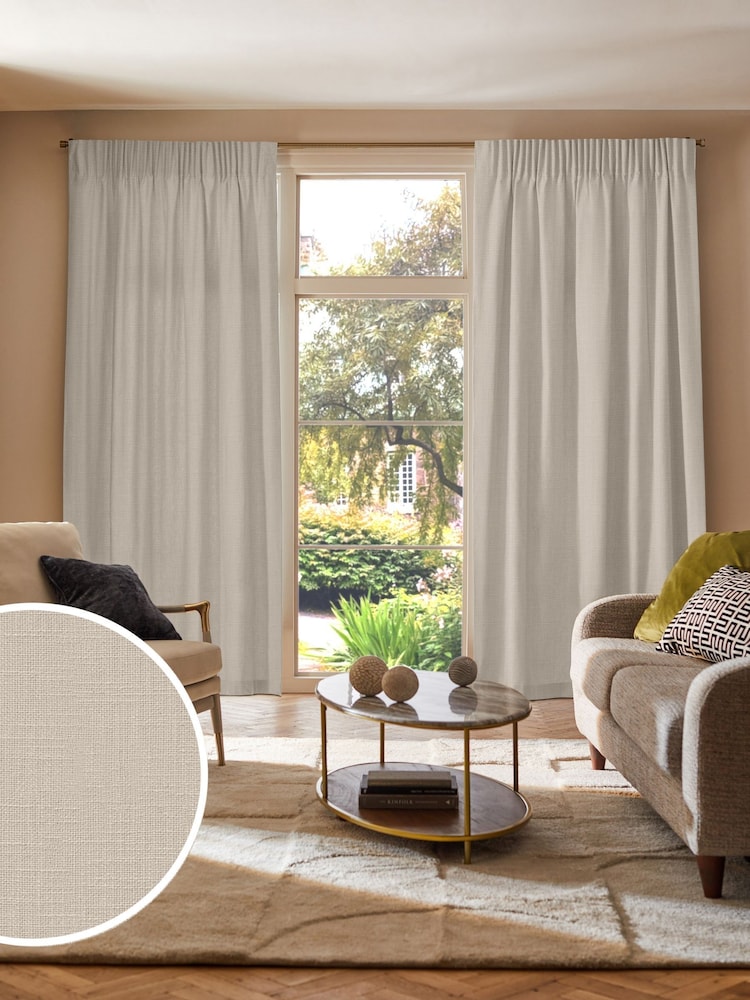 Cream Nikki Made to Measure Cotton/Linen Blend Curtains - Image 1 of 9