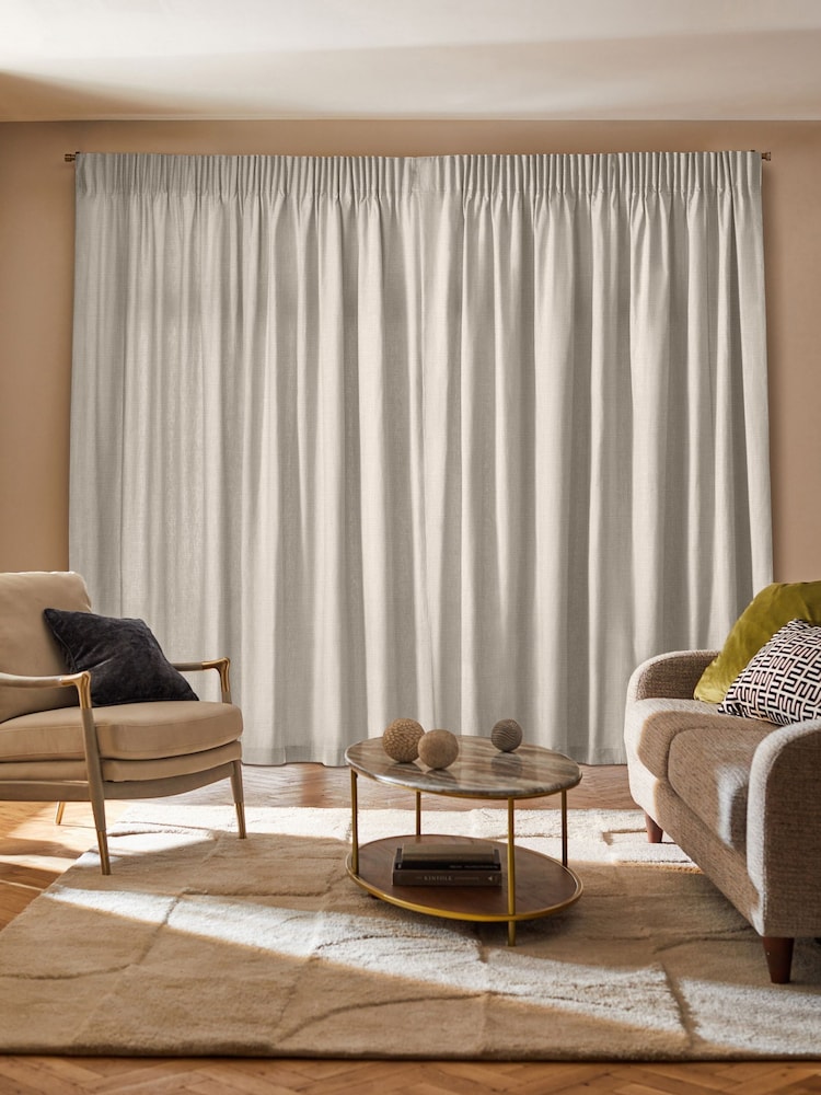 Cream Nikki Made to Measure Cotton/Linen Blend Curtains - Image 2 of 9