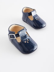 Navy Blue T-Bar Baby Shoes (0-24mths) - Image 1 of 5