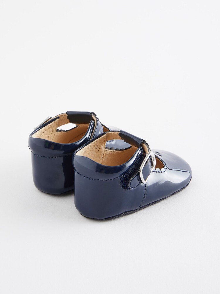 Navy Blue T-Bar Baby Shoes (0-24mths) - Image 2 of 5