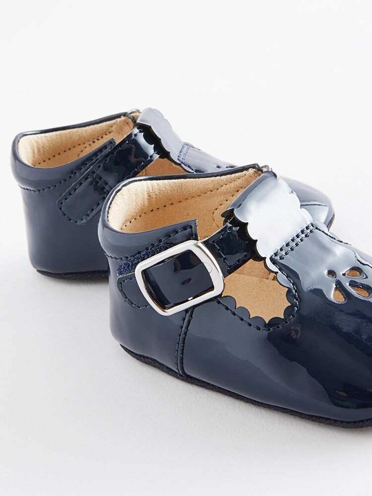Navy Blue T-Bar Baby Shoes (0-24mths) - Image 5 of 5