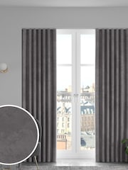 Charcoal Grey Matte Velvet Made to Measure Curtains - Image 1 of 9