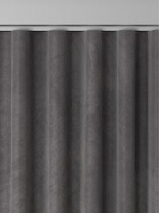 Charcoal Grey Matte Velvet Made to Measure Curtains - Image 7 of 9