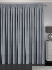 Blue Nikki Made to Measure Cotton/Linen Blend Curtains - Image 2 of 9
