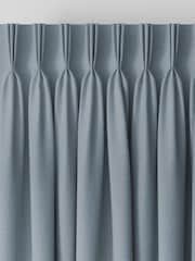 Blue Nikki Made to Measure Cotton/Linen Blend Curtains - Image 5 of 9