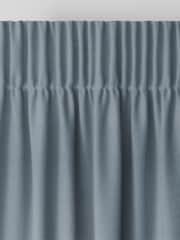 Blue Nikki Made to Measure Cotton/Linen Blend Curtains - Image 6 of 9