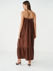Brown Beaded Maxi Summer Dress - Image 3 of 4