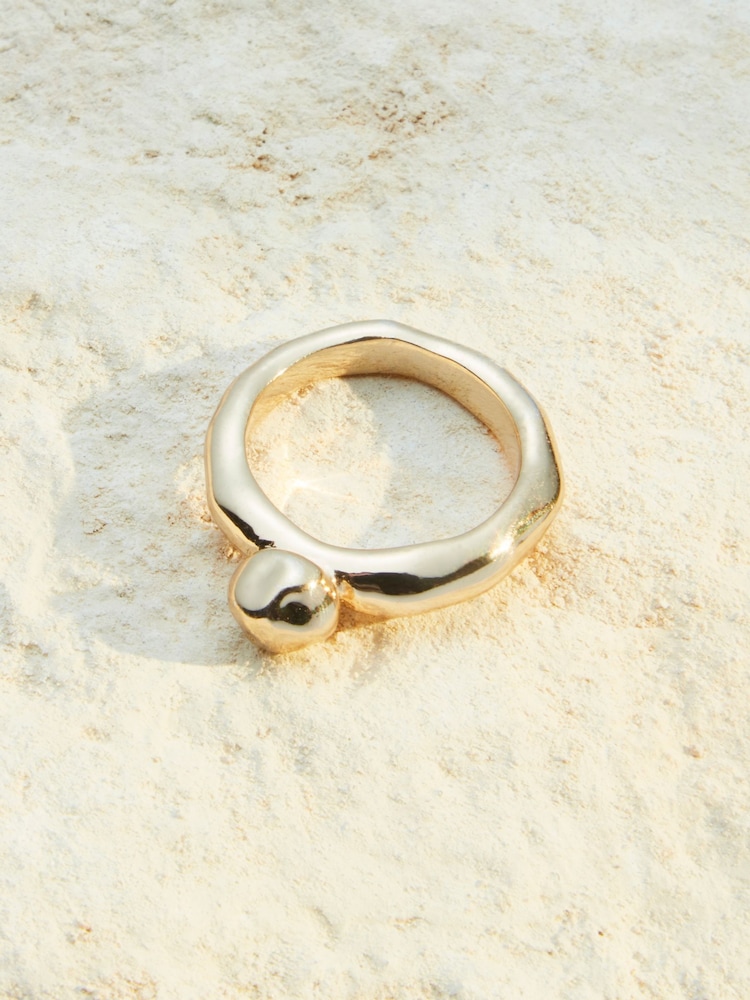 10 Carat Gold Plated N. Premium Chunky Ring Pack Made With Recycled Brass - Image 2 of 4