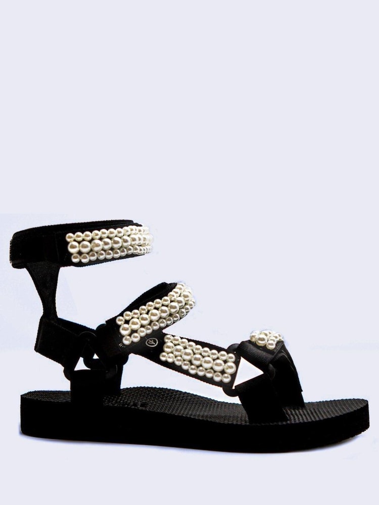 Arizona Love Black Pearl Trekky Double Ankle Strap Sandals - Image 2 of 2