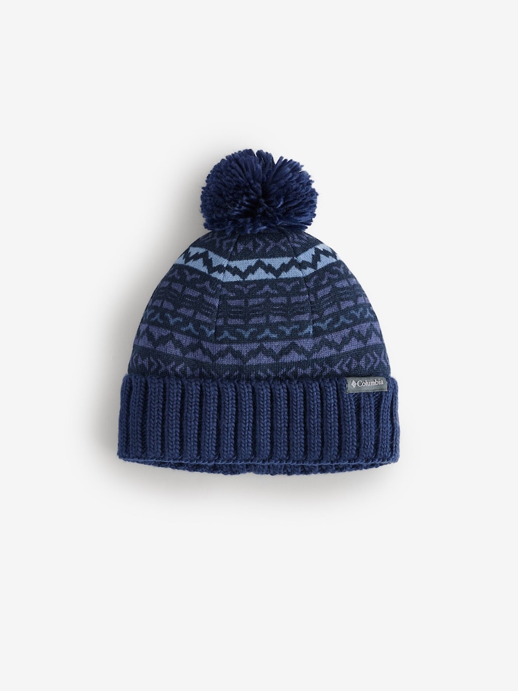 Columbia Navy Sweater Weather Pom Beanie - Image 1 of 3 Columbia Navy Sweater Weather Pom Beanie - Image 1 of 3