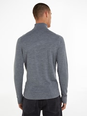 Calvin Klein Grey Merino Turtle Neck Jumper - Image 2 of 6