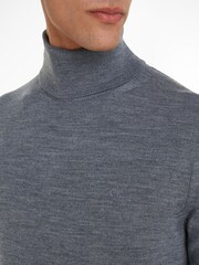 Calvin Klein Grey Merino Turtle Neck Jumper - Image 3 of 6