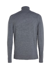 Calvin Klein Grey Merino Turtle Neck Jumper - Image 5 of 6