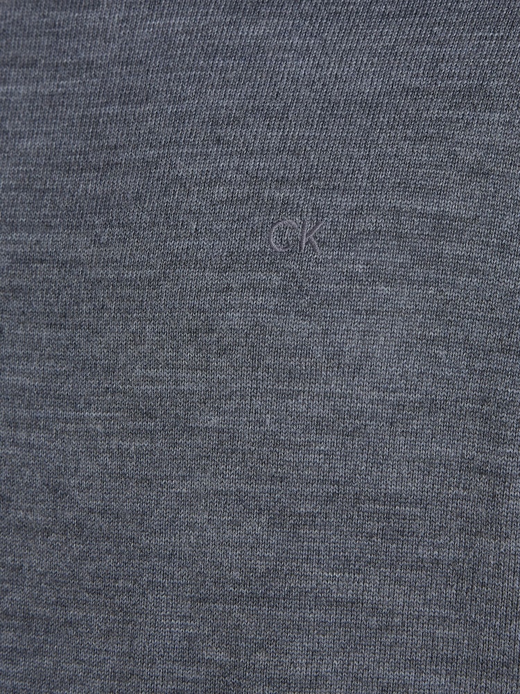 Calvin Klein Grey Merino Turtle Neck Jumper - Image 6 of 6