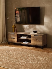Dark Bronx Up to 65 inch Oak Effect TV Unit - Image 1 of 9