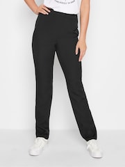 Long Tall Sally Black Scuba Crepe Slim Leg Trousers - Image 1 of 4