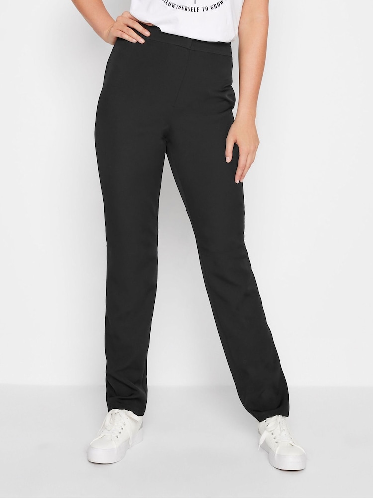 Long Tall Sally Black Scuba Crepe Slim Leg Trousers - Image 1 of 4