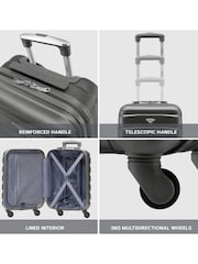 Set Of 2 Large Check-In & Small Carry-On Hardcase Travel Suitcase - Image 5 of 7