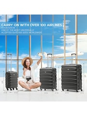 Set Of 2 Large Check-In & Small Carry-On Hardcase Travel Suitcase - Image 6 of 7