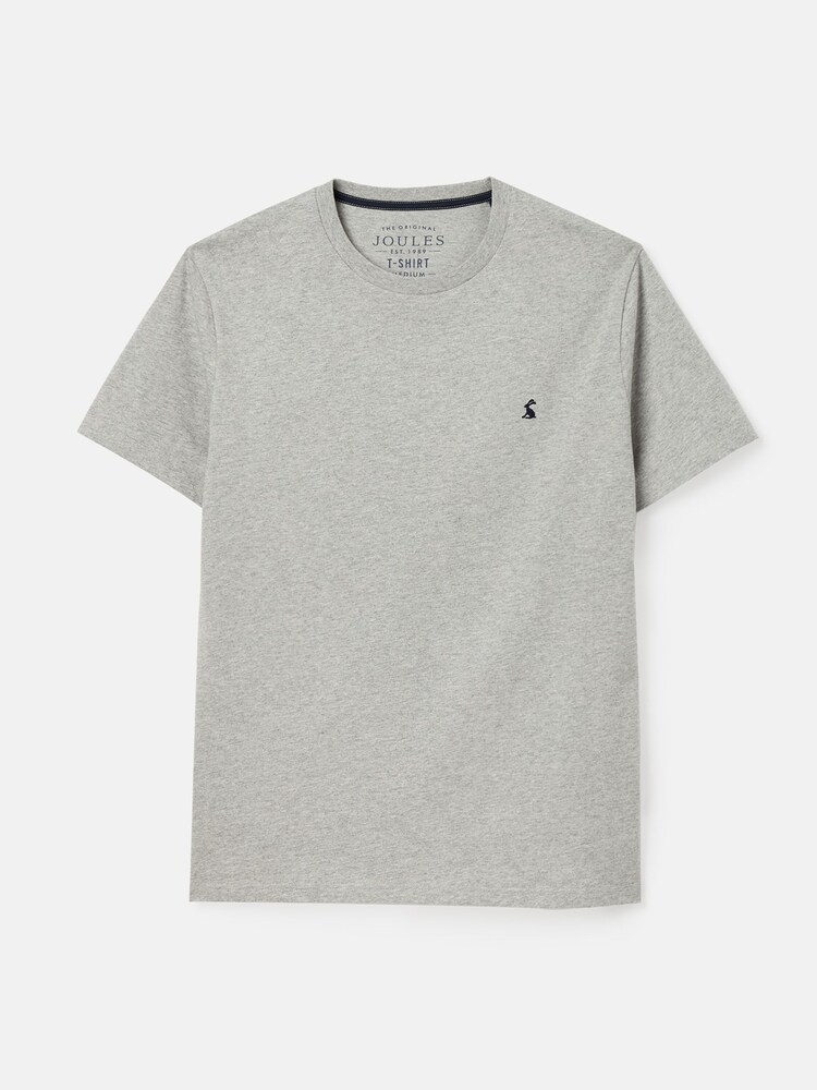 Joules Denton Grey Plain Jersey T-Shirt - Image 1 of 1