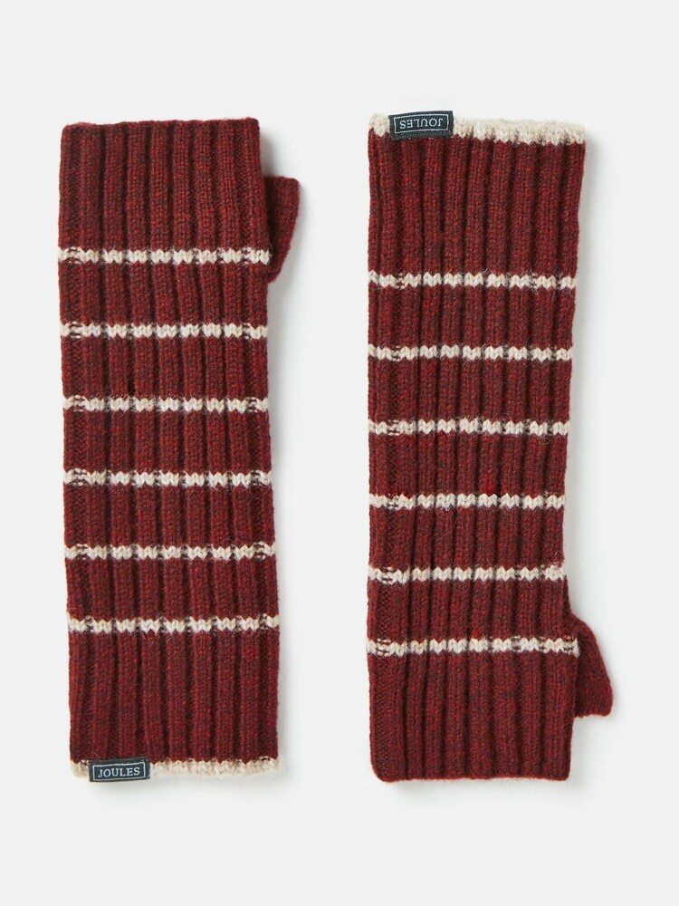 Joules Marie Burgundy Red Fingerless Gloves - Image 1 of 3