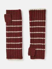 Joules Marie Burgundy Red Fingerless Gloves - Image 2 of 3