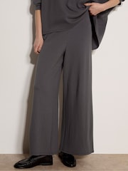 Apricot Waffle Jersey Knit Wide-Leg Joggers - Image 1 sur 5