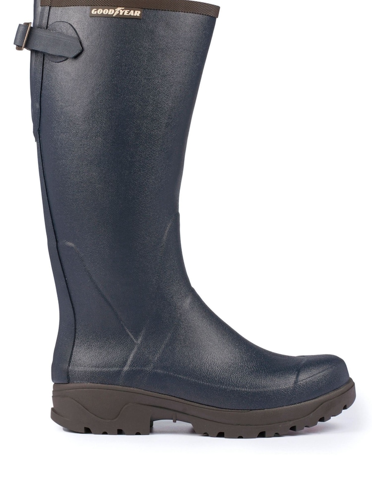 Marineblau - Goodyear Stream Gummistiefel mit Neoprenfutter - Bild 1 von 4 Marineblau - Goodyear Stream Gummistiefel mit Neoprenfutter - Bild 1 von 4
