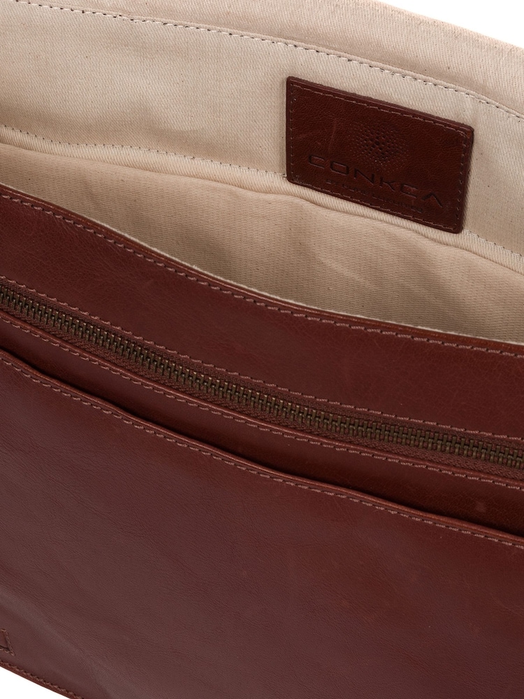 Conkca Zico Leather Messenger Bag - Image 5 of 5