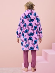 Lilac Purple Lilo And Stitch License Hooded Blanket (3-16yrs) - Image 3 of 8