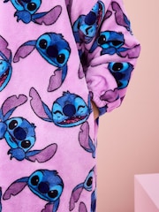 Lilac Purple Lilo And Stitch License Hooded Blanket (3-16yrs) - Image 4 of 8