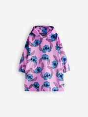 Lilac Purple Lilo And Stitch License Hooded Blanket (3-16yrs) - Image 6 of 8
