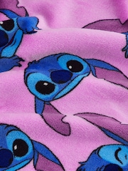 Lilac Purple Lilo And Stitch License Hooded Blanket (3-16yrs) - Image 8 of 8