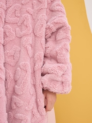 Pink Animal Jacquard Fleece Hooded Blanket (3-16yrs) - Image 4 of 8