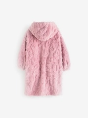 Pink Animal Jacquard Fleece Hooded Blanket (3-16yrs) - Image 6 of 8