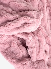 Pink Animal Jacquard Fleece Hooded Blanket (3-16yrs) - Image 8 of 8