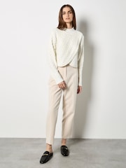 Apricot Cream Cable Knit Wrap Jumper - Image 1 of 4