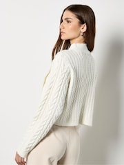 Apricot Cream Cable Knit Wrap Jumper - Image 4 of 4