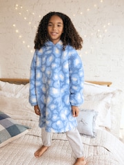 Blue Animal Print Fleece Hooded Blanket (3-16yrs) - Image 1 of 8