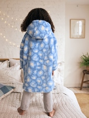 Blue Animal Print Fleece Hooded Blanket (3-16yrs) - Image 4 of 8