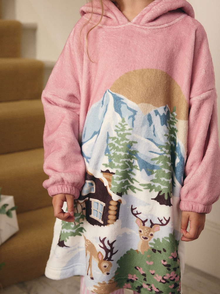 Pink/Blue Blanket Hoodie (3-16yrs) - Image 2 of 7