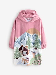 Pink/Blue Blanket Hoodie (3-16yrs) - Image 4 of 7