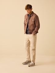 Rust Brown Denim Trucker Jacket - Image 2 of 10