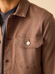 Rust Brown Denim Trucker Jacket - Image 4 of 10