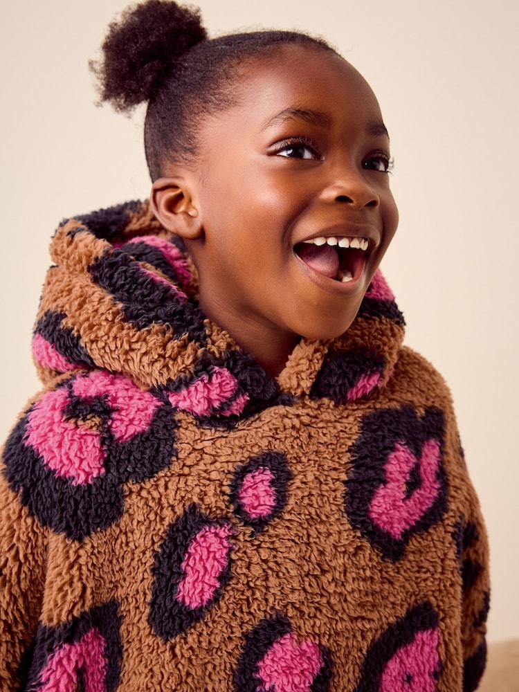 Impression animale Ecru - Couverture Sweat-shirt à capuche (3-16yrs) - Image 4 of 8