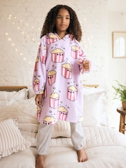 Lilac Purple Popcorn Blanket Hoodie (3-16yrs) - Image 1 of 7