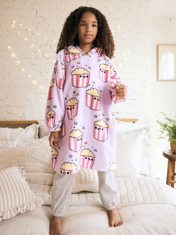 Lilac Purple Popcorn Blanket Hoodie (3-16yrs) - Image 1 of 7