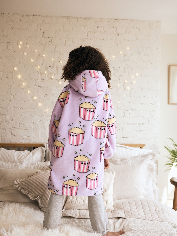 Lilac Purple Popcorn Blanket Hoodie (3-16yrs) - Image 3 of 7