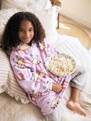 Lilac Purple Popcorn Blanket Hoodie (3-16yrs) - Image 4 of 7